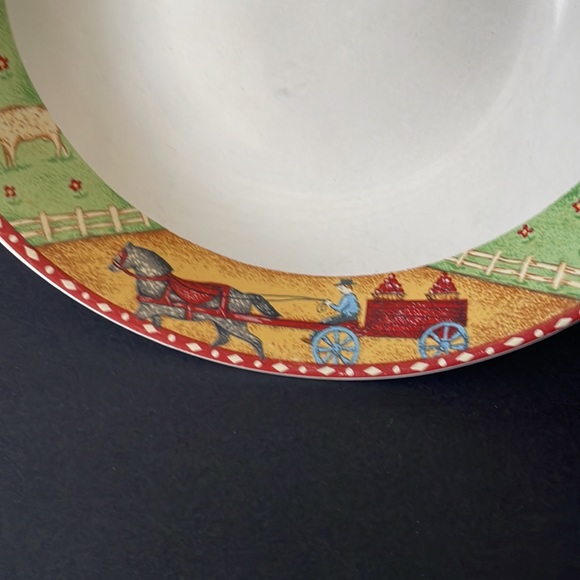 Sango Green Acres 4873-20 Oval Soup Bowl 7 7/8” Vintage Replacement China - Picture 2 of 6